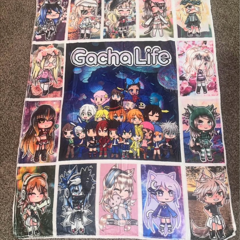 Gacha Life Character Blanket NWOT